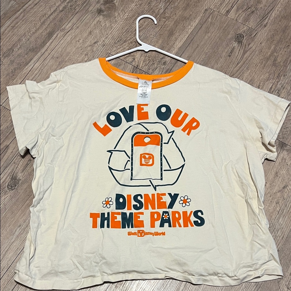 Disney Cream and Orange Theme Park Tee